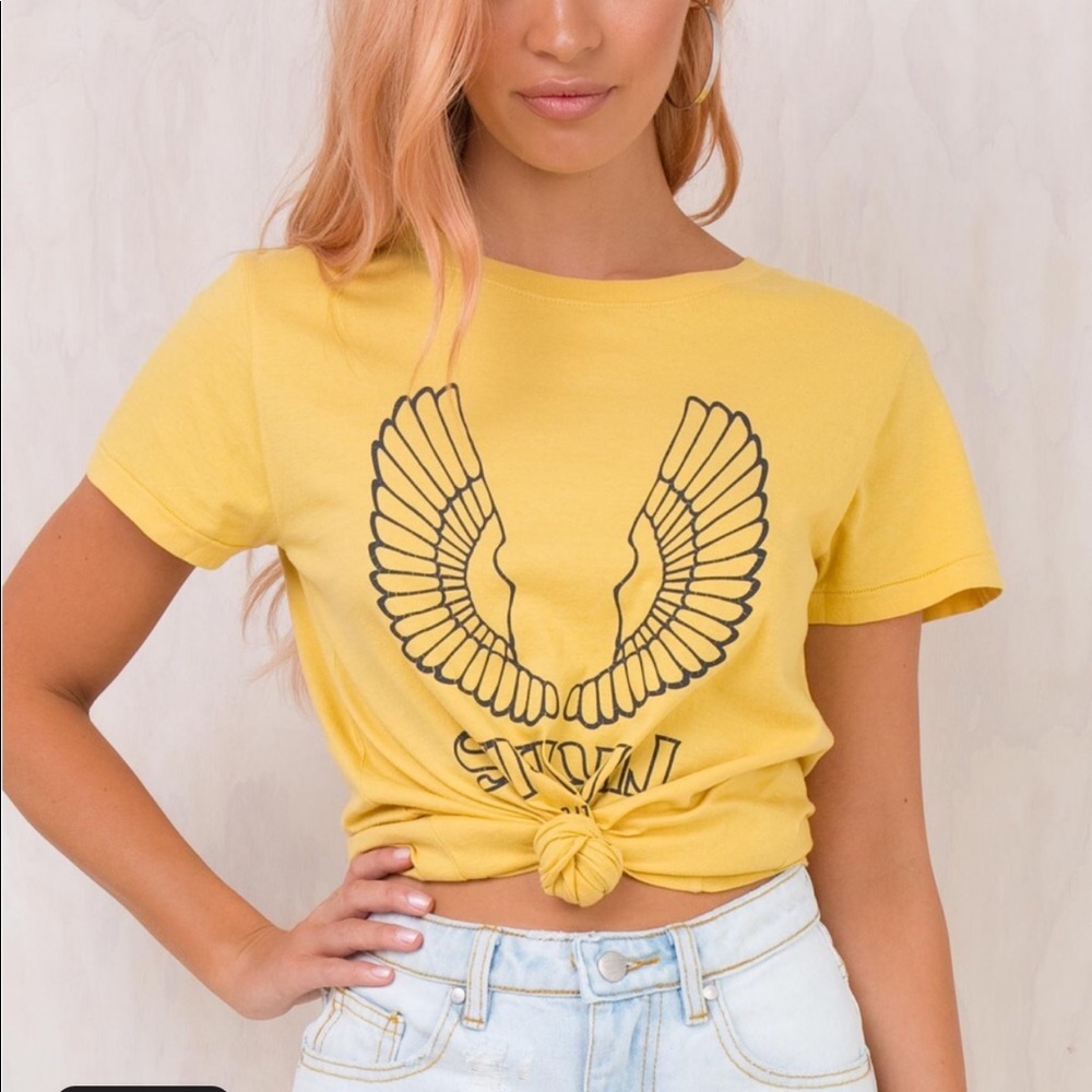 Princess Polly Thrills Co Vintage Yellow Tee